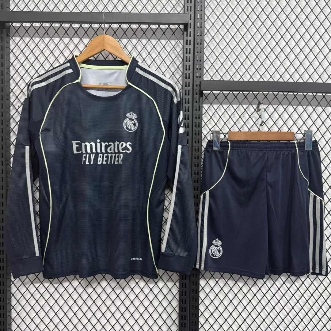 Ensemble 25/26 Real Madrid Extérieur Adult Manches Longues