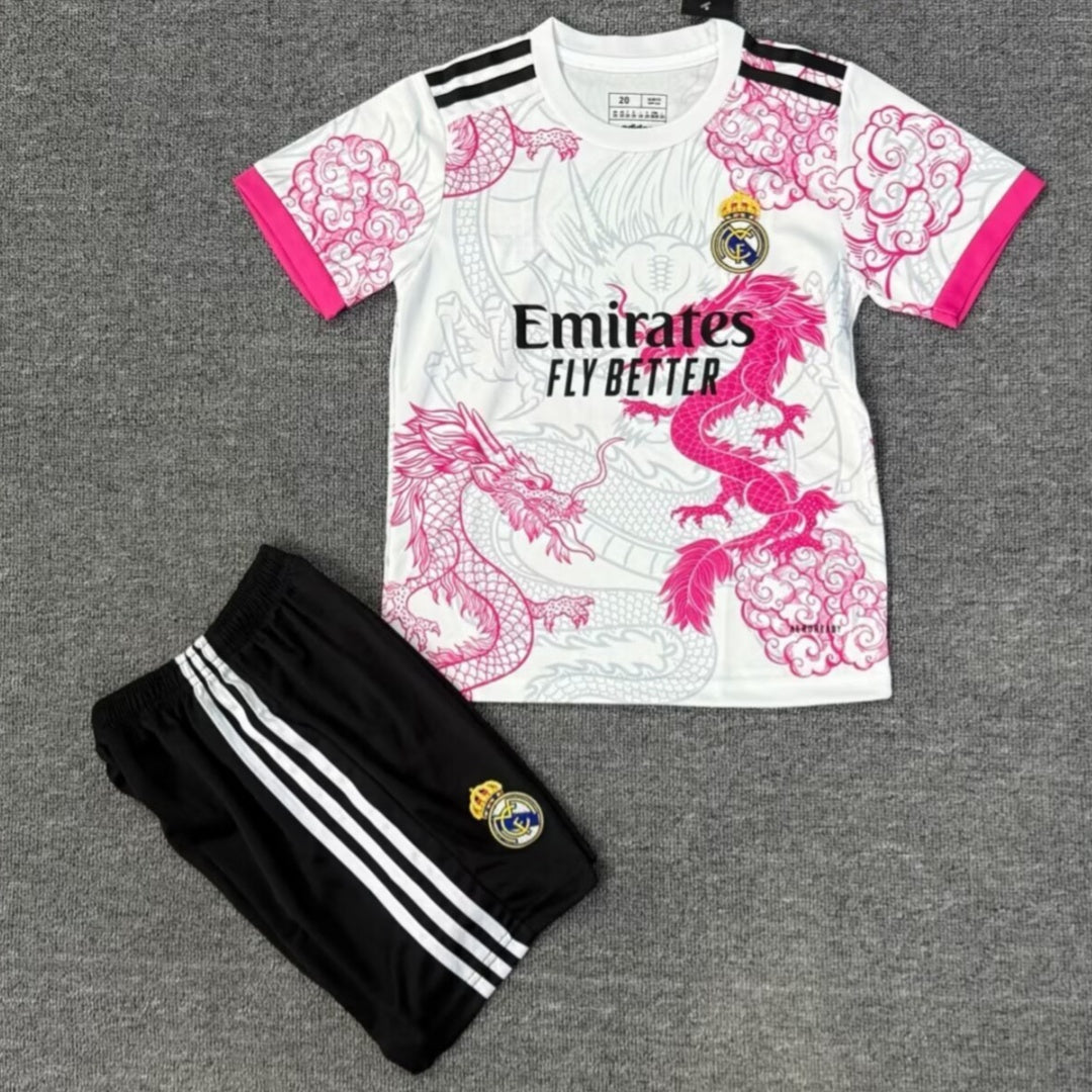 25/26 Ensemble Enfant Real Madrid Spécial rose dragon