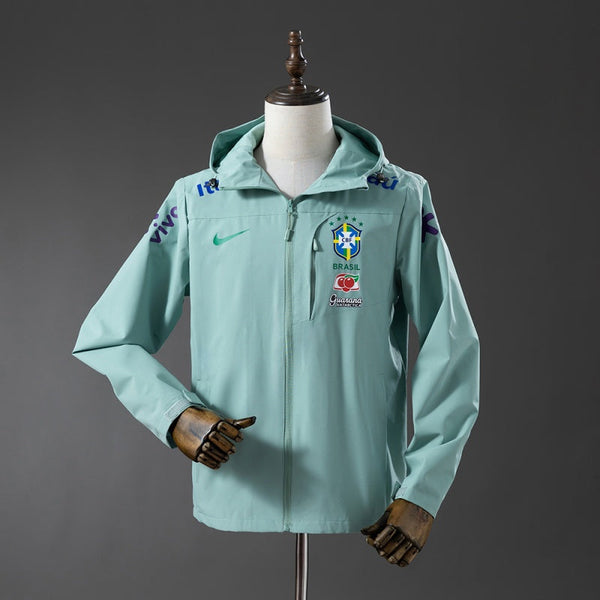 Veste coupe-vent réversible Brésil green