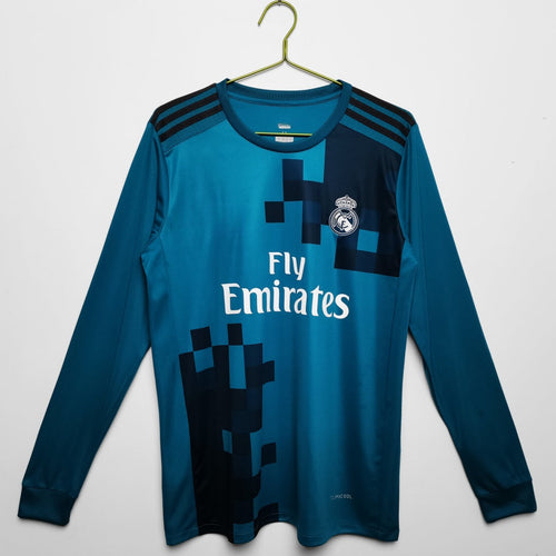 2017-20018 Maillot Retro Real Madrid Third  Manches Longues