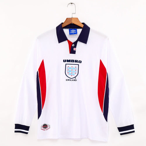 1998 Maillot  Angleterre Domicile Retro Manches Longues