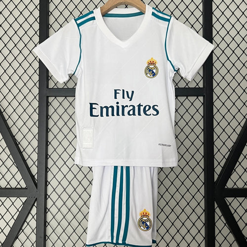 2017-2018 Ensemble Enfant Real Madrid Domicile Rétro