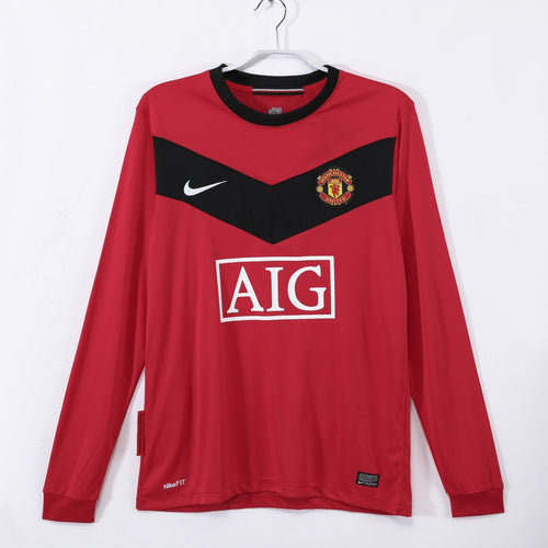 2010 Manchester United Domicile maillot Retro Manches Longues